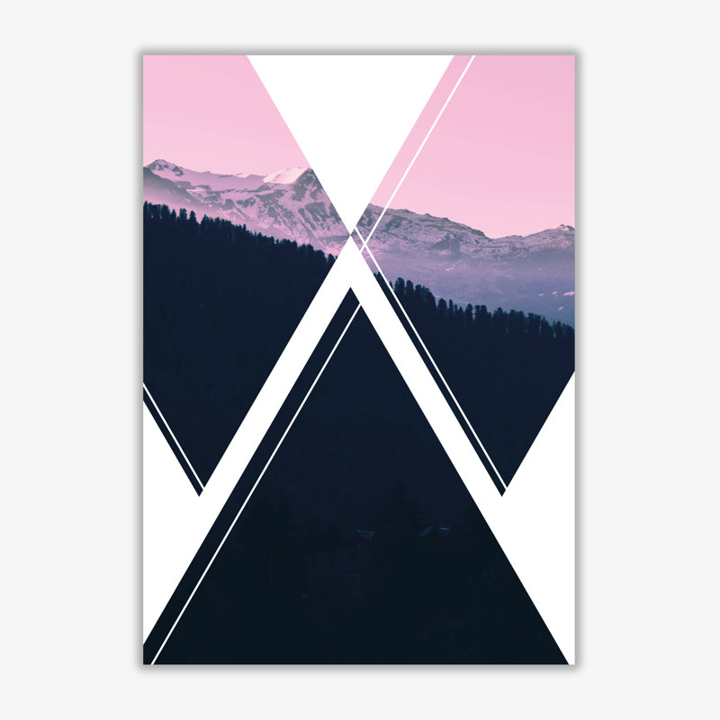 Abstract Mountain - Print, 30 cm H x 21 cm W x 1 cm D, No Frame