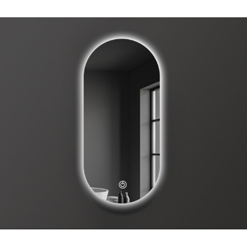 Glass Oval Wall Mirror
