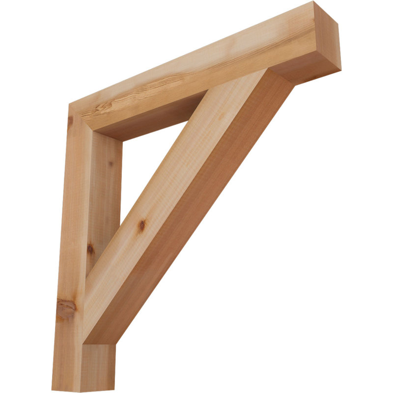 Support de bloc traditionnel, Cèdre rouge de l'Ouest (lisse), H 28 po x l 3,5 po x P 28 po