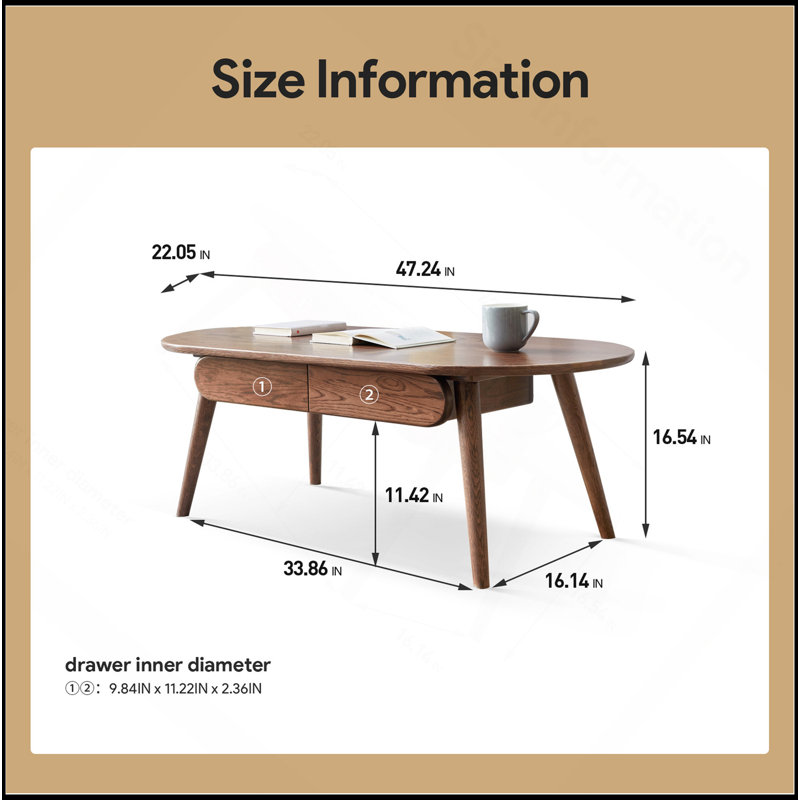 Table basse avec tiroirs Capsule