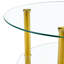 Table basse contemporaine en verre trempé à double couche Contemporary