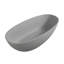 Baignoire autoportante de 65 po à surface solide, baignoire de trempage autoportante en résine de pierre fabriquée à la main de luxe avec éponge de sablage à trop-plein, gris mat GF-24S06-65MG-121564031