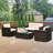 Phillipsville Wicker 4 - Person Patio Conversation Set with Cushions-1105385804