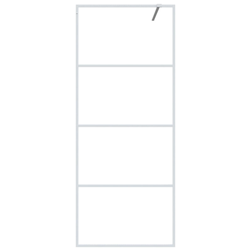 Warroad 195mm H Slab Semi-Frameless Tub Door with Clear Glass, 80 x 195cm