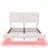 Boucle Fabric Floating Bed with Light-962480748