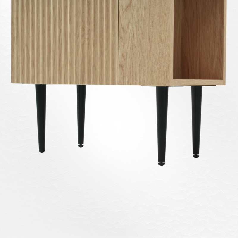 21.6" Single Bathroom Vanity Set With Ceramic Top, Wood, Black