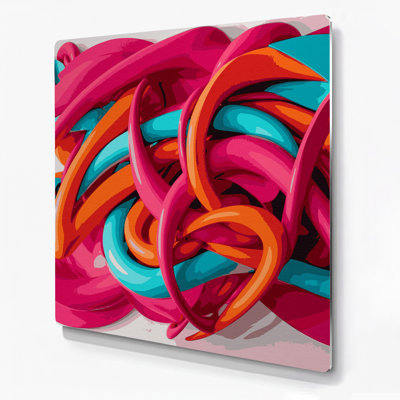 Biomorphic Abstraction 38 Red Metal Wall Art