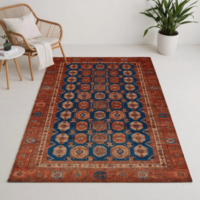 Tapis d'intérieur et d'extérieur brun Persian