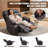 PU Leather Extra Wide Manual Recliner with Massage & Heat, Large Lazy Chair for Living Room-130392297