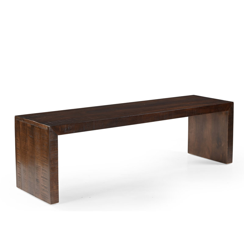  Solid Dark Mango Wood Bench