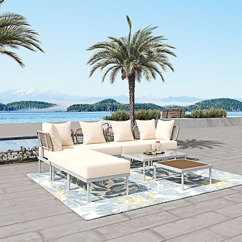 8-Piece Patio Sectional Sofa Set