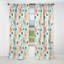 Green and Coral Nostalgic Polka Dot Harmony - Rideau abstrait - Rideau occultant - 1 panneaux-107551417