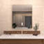 Cozy l 30 po x H 36 po Miroir de salle de bain mural moderne encadré en nickel brossé-515628769-514696249