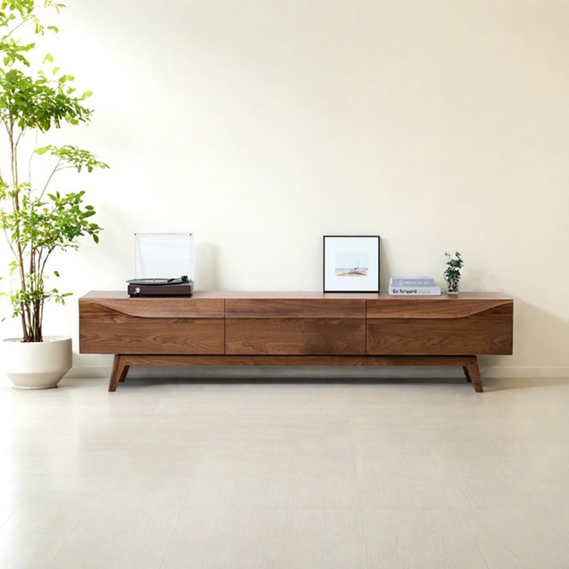 Solid wood modern simple TV cabinet, 94.49"