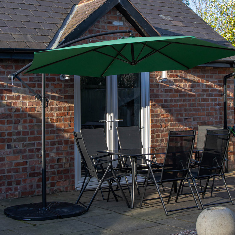 Patio Dining Set, Green, 6