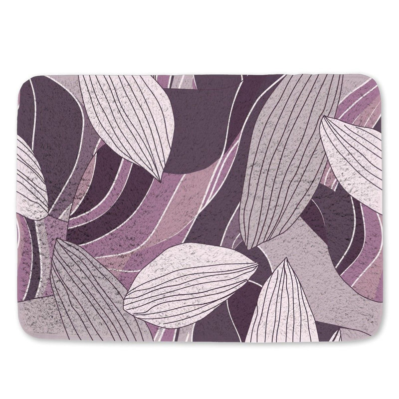 Retaj Microfiber / Microsuede Bath Mat, 17"W x 24"L