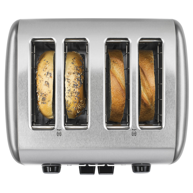KitchenAid® 4-Slice Toaster with Manual High-Lift Lever, Contour Silver