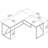 Ovia L-Shaped Metal Base Writing Desk-2109017880
