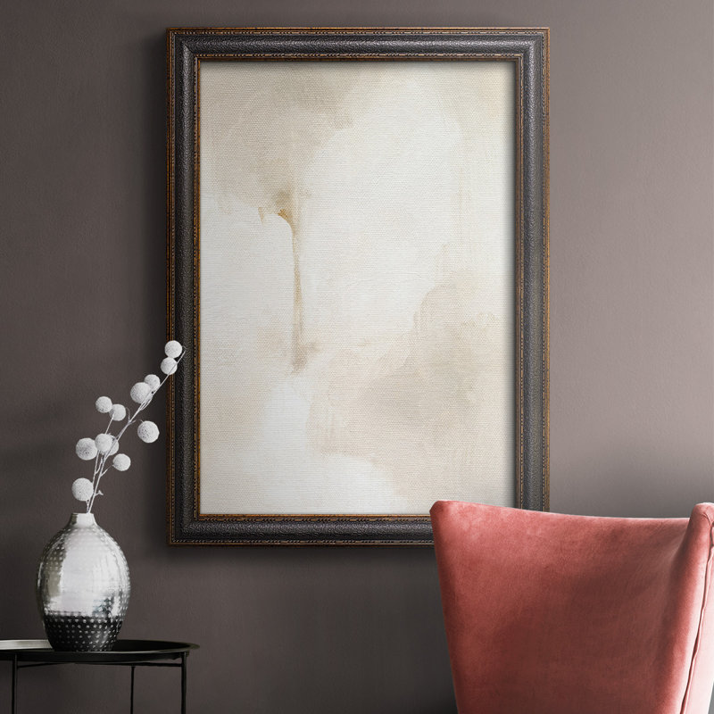 Toile encadrée de qualité supérieure «Neutral Glow I» - prête à être accrochée, H 20 po x l 16 po x P 2,5 po