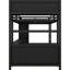 Lit mezzanine en métal avec rangement et tablettes, noir, armoire pleine grandeur pour bureau pour adolescents, adultes-529188801