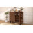 Fluted Liquor & Coffee Bar Cabinet With 6 Wine Racks, 3 Glass Holders, 1 Large Storage Drawer And 4 Hidden Side Storage Compartments-1562201521
