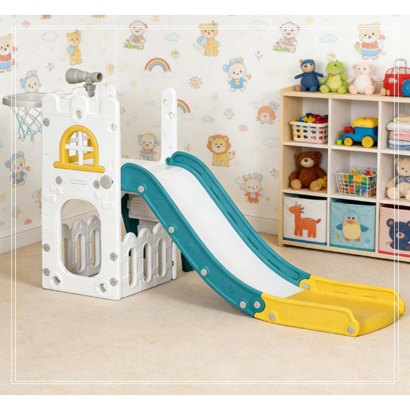 Glissade pour enfants, glissade pour tout-petits avec panier de basketball