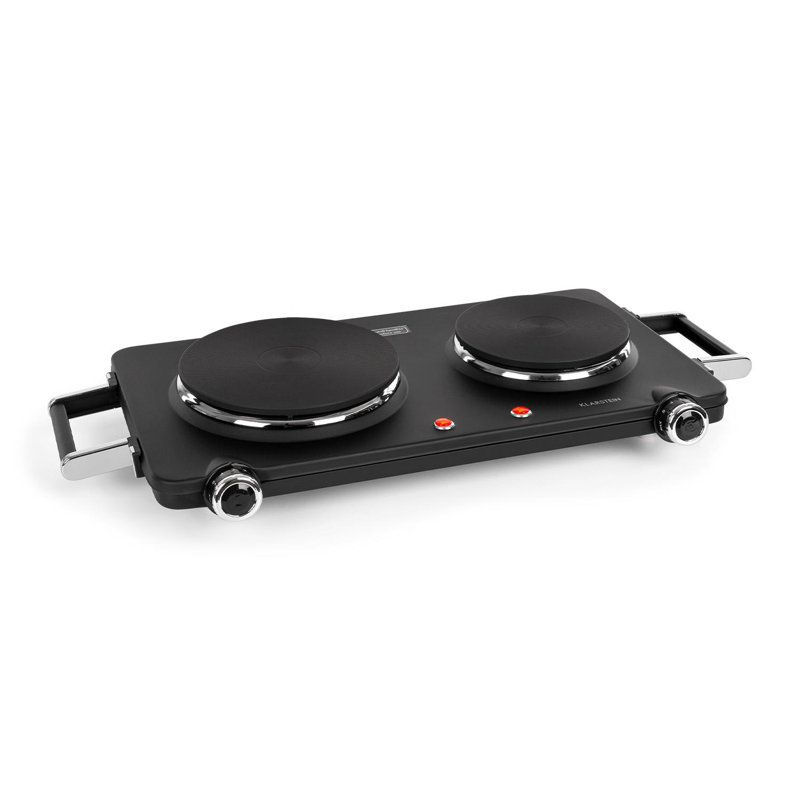 Klarstein 2250 Watt Electric Double Hot Plate, Black