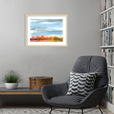 "Interférence" par Caryn Vainio, reproduction d'art encadrée en bois