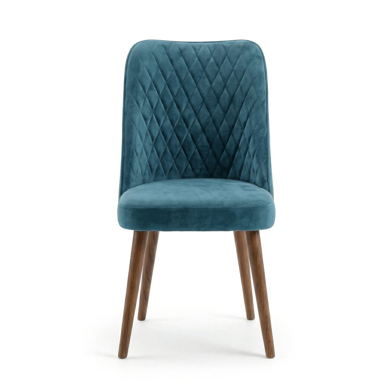 Ackley 18.7'' H Velvet Upholstered Parsons Chair, Teal
