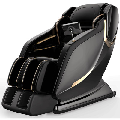 Full Body Zero Gravity Shiatsu Massage Chair L-Track Recliner With Airbag Speaker Lcd Screen Remote Control Voice Control Back/Leg Heat by Inbox Zero