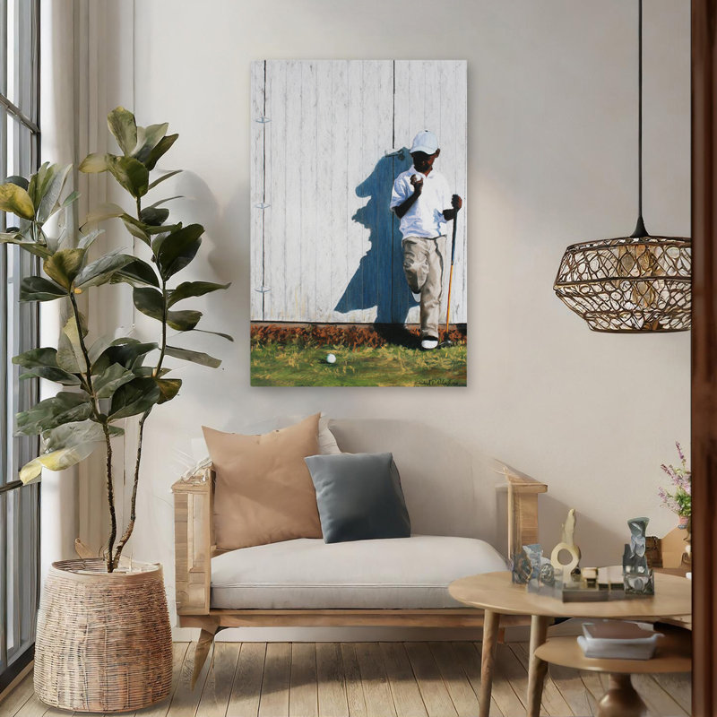 Art du golf figuratif pour enfants, H 48 po x l 32 po