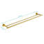 Barre à serviettes en or brossé 23,6 po - fixation murale en acier inoxydable pour salle de bain, chambre à coucher, cuisine et buanderie-1412469796
