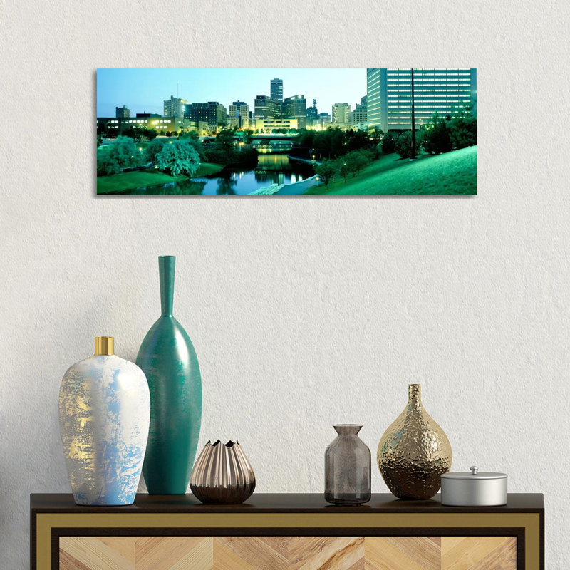 Omaha NE by Panoramic Images - Wrapped Canvas Panoramic Print, 30.48 cm H x 91.44 cm W x 1.91 cm D