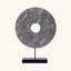 Jade Disk Sculpture with Base-520744251-520745264