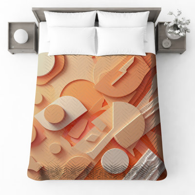Couvre-lit matelassé à motif géométrique abstrait toutes tailles