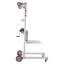 Matériau empileur de treuil à levage manuel, chariot à palettes d'une capacité de 551 lb, empileur manuel à treuil d'une hauteur de levage maximale de 70 po, empileur manuel multifonctionnel avec roues et fourche réglable