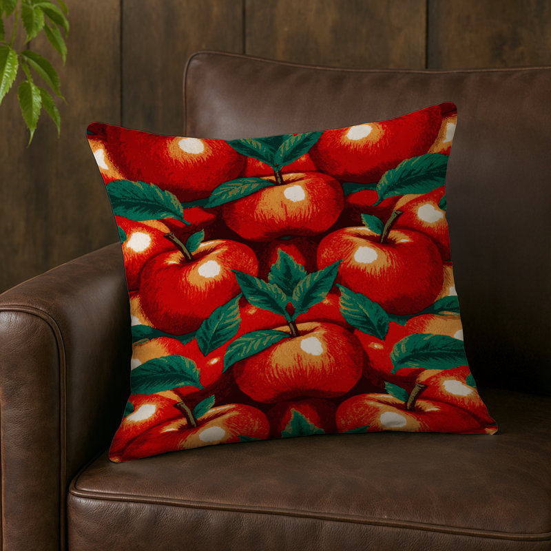 Indoor and Outdoor Throw Pillow, Square 16", Tahitian Apple