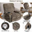 Lay Flat Lift Recliner Chair Airbag Massage And Heating For Elderly, Dual Motor Infinite Position Soft Fabric Power Recliner Sofa Chair For Living Room-2198356
