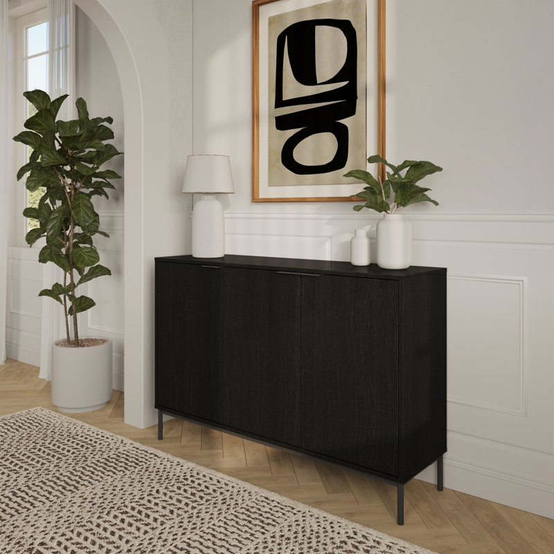 Connor 3-door Buffet In Black , Black