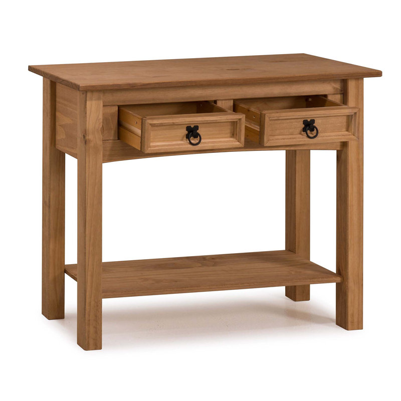 Annam Solid Wood Console Table, 73cm H x 88cm W x 32cm D, Brown