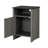 Arno 16-Inch Side Table With Barn Door And Open Shelf