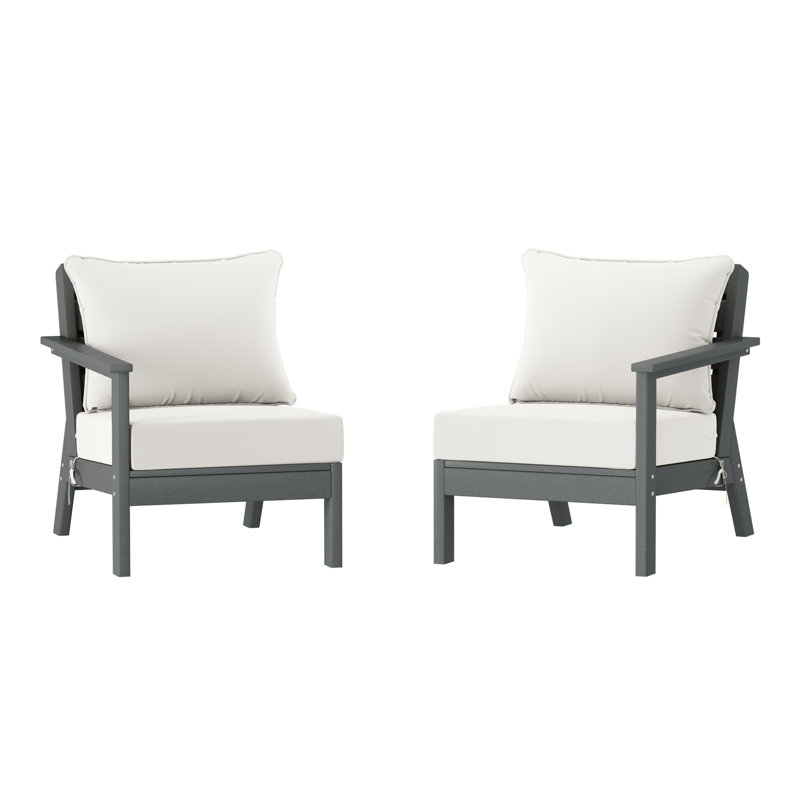 Ensemble de sièges profonds avec coussins, Grey, White