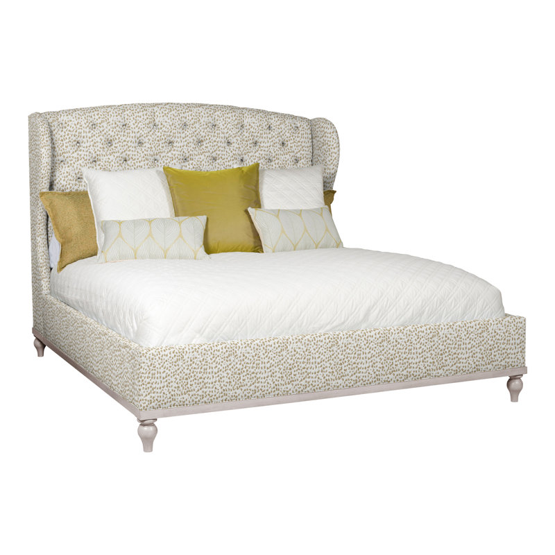 Emma King Bed, Dove Gray, Worthy Snow, No
