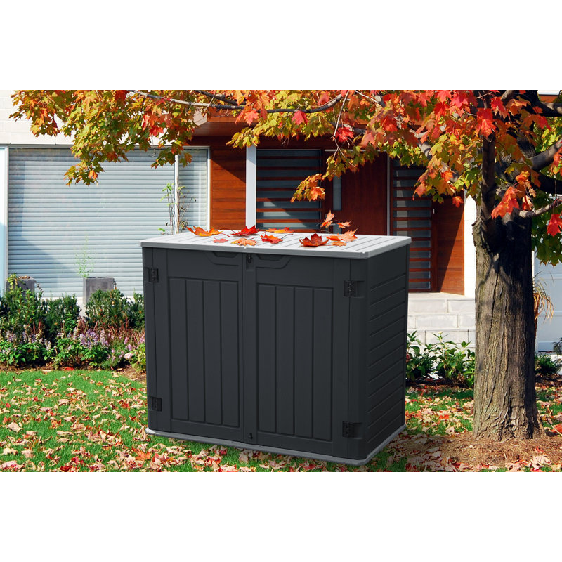 4.25 ft. W x 2.4 ft. D Resin Storage Box, Dark Gray
