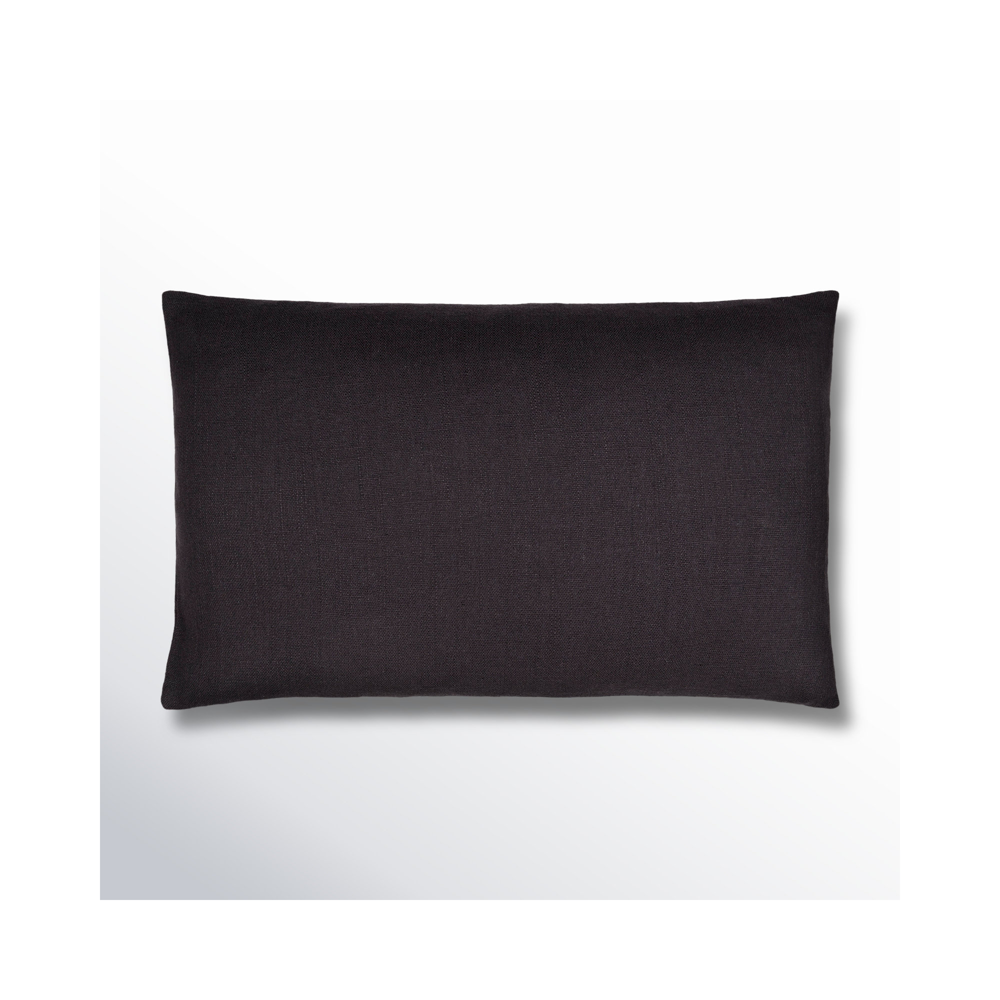 Laurette Cotton Lumbar Pillow Cover, Pillow Cover Only - No Insert, Black
