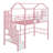 Twin Size Metal Loft Bed With Roof Design And A Storage Box-1940758601