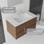 Meuble-lavabo flottant 36 po avec lavabo, porte à fermeture en douceur, lavabo en céramique, contreplaqué 36 po-133693233