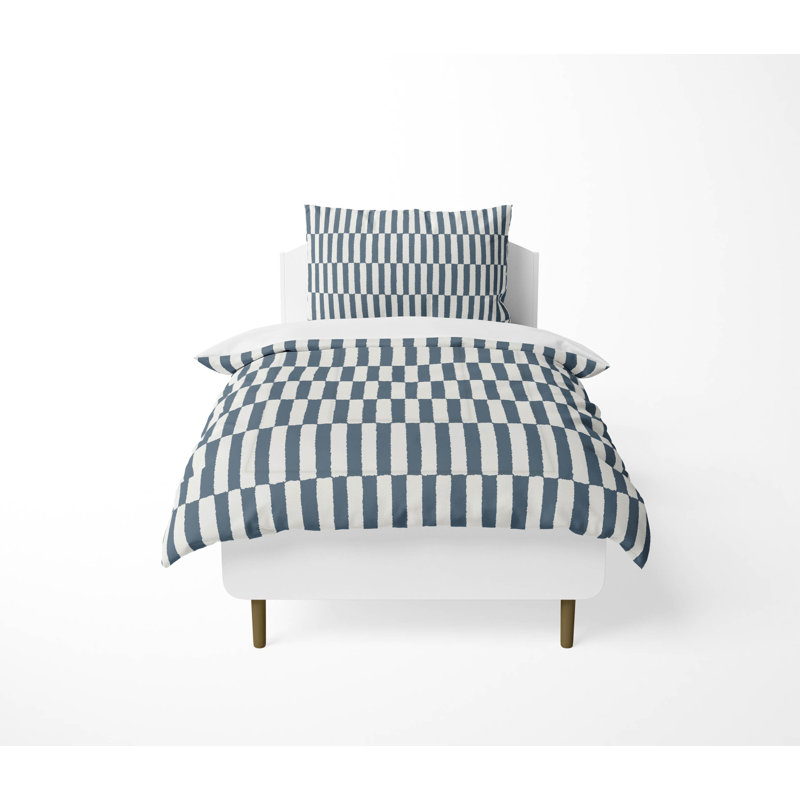Ensemble d'édredon léger Off Stripe, Bleu