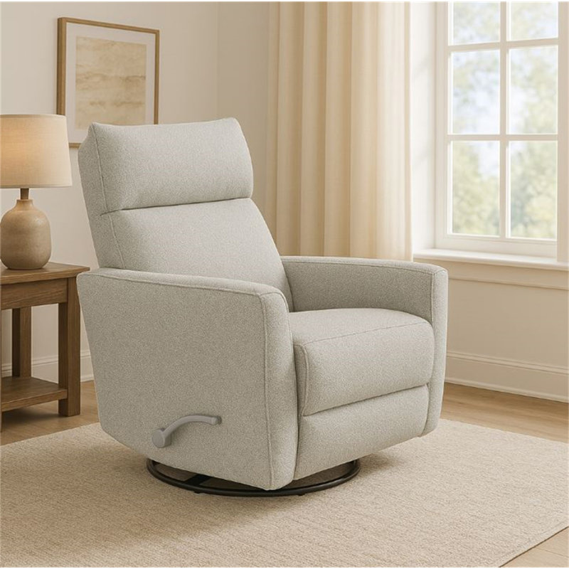 Fauteuil inclinable pivotant rembourré Man Wah Gellar, Granite