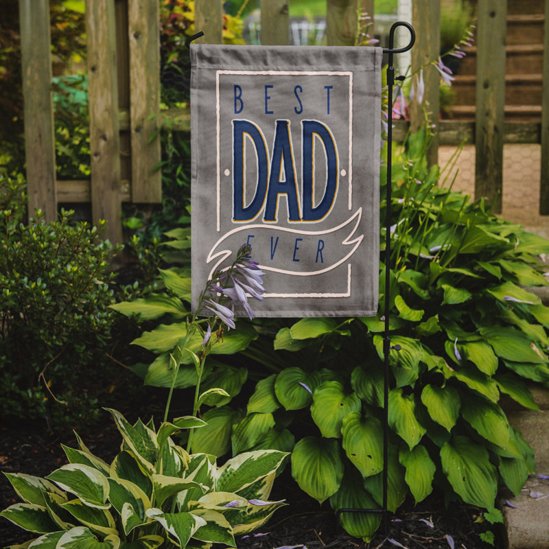 Polyester à 2 côtés 15 x 11 po drapeau de jardin Best Dad Ever